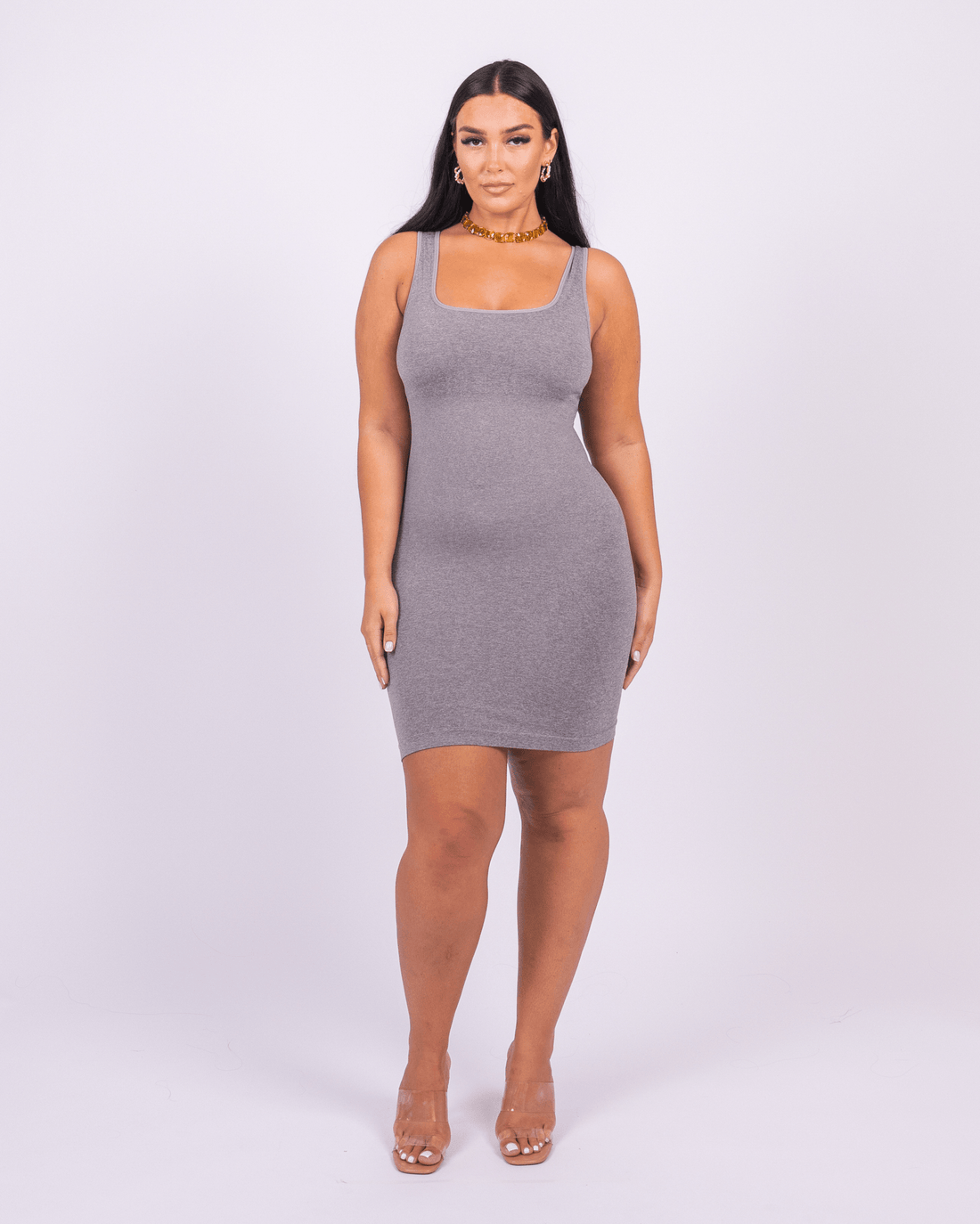 Valencia - Shaper Mini Dress Square Neck
