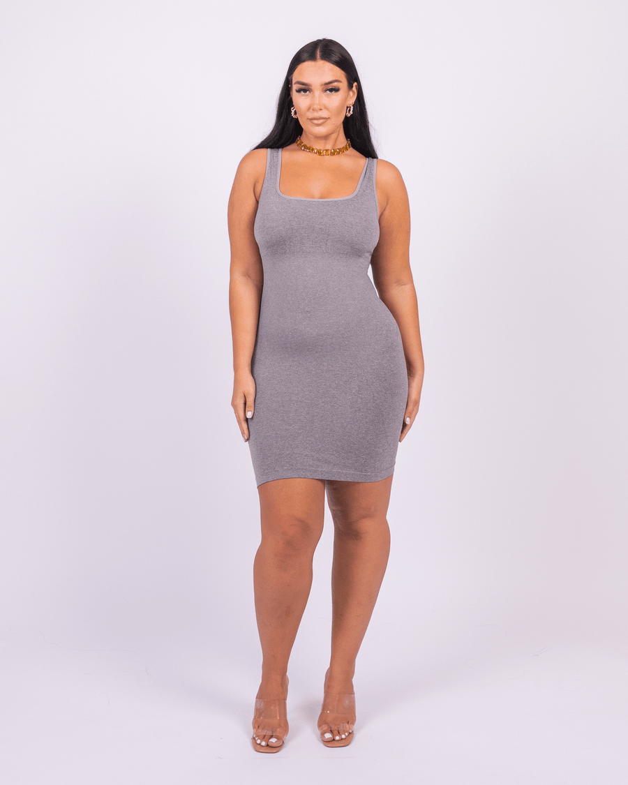 Valencia - Shaper Mini Dress Square Neck